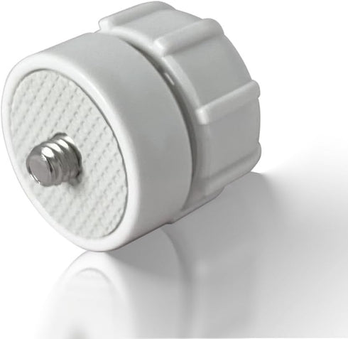 Kado 1/4" 17mm Screw Thread to Ball Head Bracket Connector White, Adapter Universal for Tripod Portable Monitor