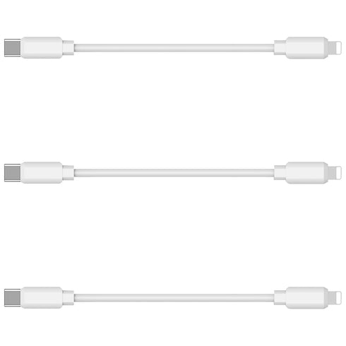 MSTJRY 3 Pack 10 Inch Short iPhone Cord to USB-C, 20W Fast Charging Cable