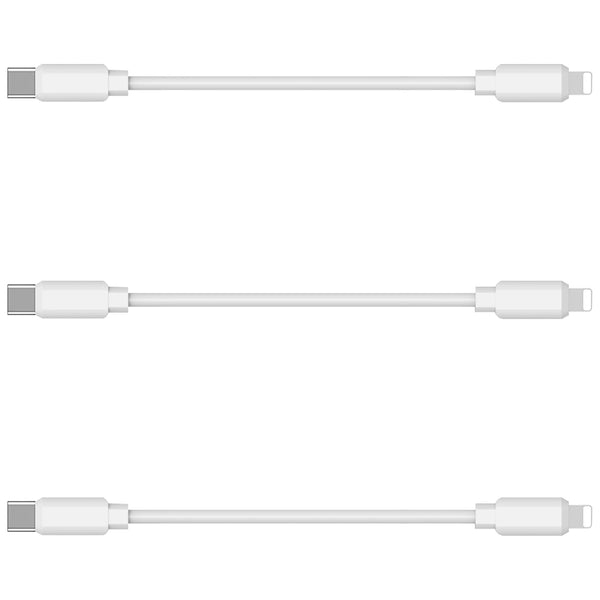 MSTJRY 3 Pack 10 Inch Short iPhone Cord to USB-C, 20W Fast Charging Cable