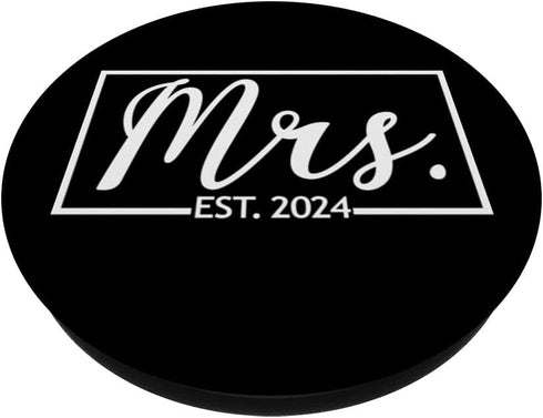 Mrs. Est. 2024 Married Couple Wedding Mr Mrs PopSockets Standard PopGrip
