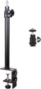 LSYRIA Camera Desk Mount with C Clamp, 18"-23" Adjustable Desktop Light Stands with