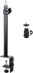 LSYRIA Camera Desk Mount with C Clamp, 18"-23" Adjustable Desktop Light Stands with