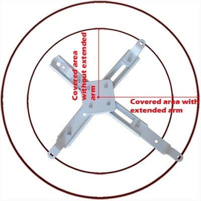 VideoSecu 26.7" 44 lbs (20 PJ2W 1CA Swivel Tilt Universal Projector Ceiling Mount Bracket Fits Flat and Vaulted Ceiling