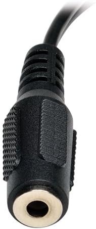 TRIPP LITE P316-06N 6-Inch 3.5mm Mini Stereo to Two RCA Audio Y Splitter Adapter Cable, Black