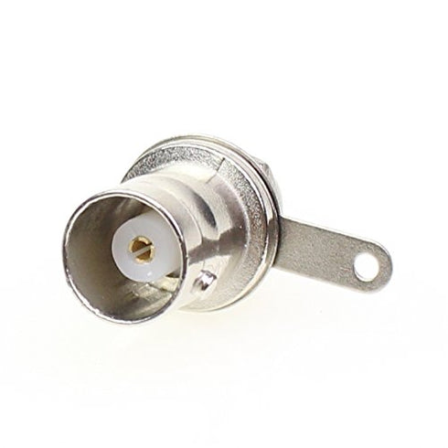 BNC Female Nut Bulkhead Panel Connector 20-Pack, Solder Jack Adapters for RG58 RG59 RG6 RF Coaxial Cable Welding