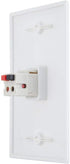 1 Port Speaker Jack Module Keystone Single Gang Wall Plate for Home Theater - White (1-Port)