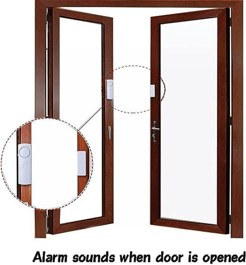 4 Pack Door Window Alarm, Magnetic Burglar Alert Sensor, Loud Door Alarms for Kids Safety, Home Security