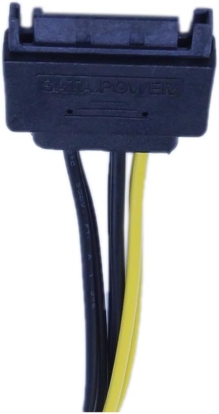 zdyCGTime 15-Pin SATA Male to 8 Pin (6+2 Pin) PCI-Express Female Video Card Power Adapter Cable (20CM/8inch)