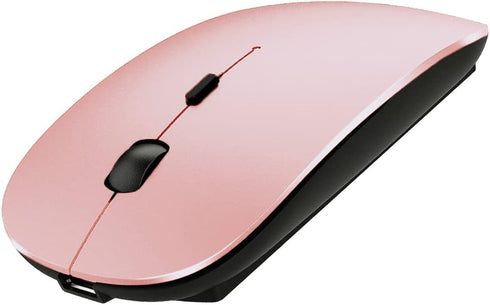 Rechargeable Bluetooth Mouse for MacBook/MacBook Air/Pro/iPad, Wireless Mouse for Laptop/Notebook/Chromebook (Rose Gold)