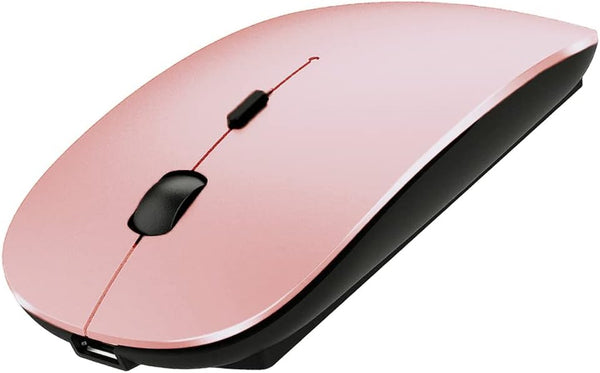 Rechargeable Bluetooth Mouse for MacBook/MacBook Air/Pro/iPad, Wireless Mouse for Laptop/Notebook/Chromebook (Rose Gold)