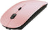 Rechargeable Bluetooth Mouse for MacBook/MacBook Air/Pro/iPad, Wireless Mouse for Laptop/Notebook/Chromebook (Rose Gold)