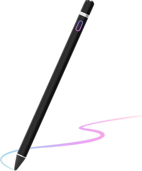 Fine Point Stylus Pen for Touch Screens, Active Pencil Compatible with iPhone, iPad Pro, Air, Mini, and Tablets (Black)