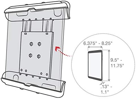 RAM Mounts RAM-HOL-TAB17U Tab-Tite Tablet Holder for Apple iPad Gen 1-4 with Case