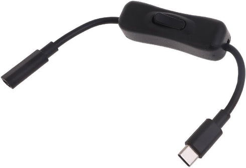 Vugyue Black Power Switch USB C Male to Female Type C Extension Cable,
