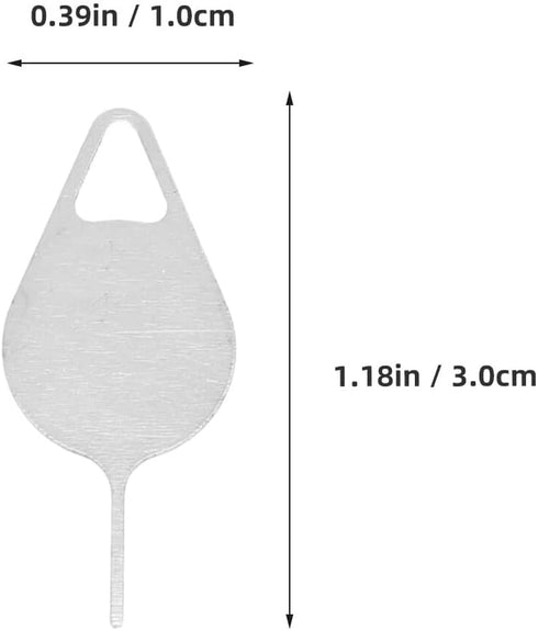 200 INOOMP Pcs Sim Card Ejector Pins Mobile Phone Card Removal Tool Stainless Steel Tray Opening Pin for Smartphone