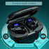 T59 Bluetooth Headphones, Wireless Earbuds with 72hrs Playtime, Charging Case, Digital Display, Sports Ear Buds, Black