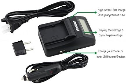 Kastar Ultra Fast Charger Kit and Battery (3-Pack) for Nik EN-EL9, EN-EL9a, MH-23 Compatible with Nik D3000, D5000,