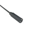 5PCS Replacement 3.5mm Female Jack to Bare Wire TRS 3 Pole Stereo Connector for Headphone Repair, Black
