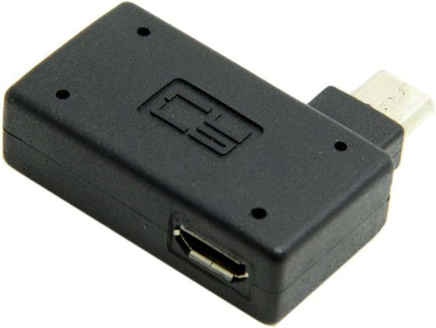 chenyang Micro USB OTG Power Adapter, 2 in 1 Micro USB Male to USB 2.0 Female, 90 Degree Right Angled Connector
