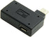 chenyang Micro USB OTG Power Adapter, 2 in 1 Micro USB Male to USB 2.0 Female, 90 Degree Right Angled Connector