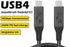 1-Foot USB4 Cable Compatible with Thunderbolt 3, Thunderbolt 4 and USB-C - Supports 8K HD Display, 40gbps Data Transfer, 240W Charging