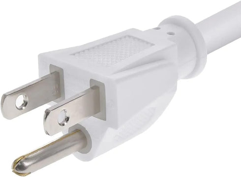 Monoprice Heavy Duty Power Cord | NEMA 5-15P to IEC 60320 C15, 14AWG, 8ft, 15A/1875W, 125V, White