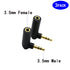 3.5mm Angle Male to Female Audio Adapter, 90 Degree Right Angle Gold-Plated TRS Stereo Jack Plug AUX Connector Compatible with Headset, Tablets, MP3 Players, Speakers(3 Pack)