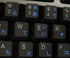 4Keyboard Japanese Hiragana Keyboard Stickers - Blue Lettering for Desktop, Laptop & Notebook