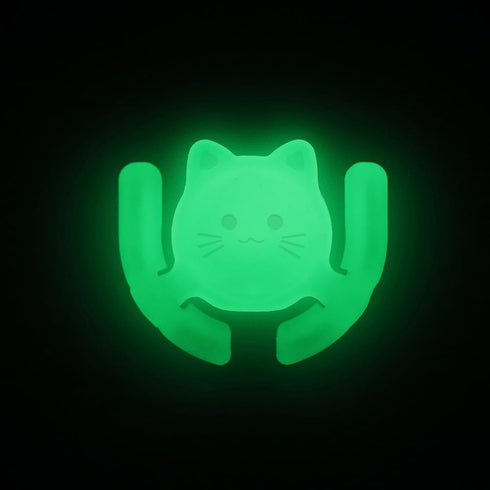 Multi-Surface Holder Car Mount GLOW in The DARK 3 Pack, Compatible for Popsocket Holder Grips, Cute Cat with Adhesive