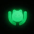 Multi-Surface Holder Car Mount GLOW in The DARK 3 Pack, Compatible for Popsocket Holder Grips, Cute Cat with Adhesive