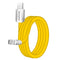 chubbycable Chubby 2.0 Fast Charging Cable, Durable Soft Silicone USB C Cable 240W, Yellow, USB-A to Type-C
