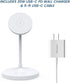 Techsmarter 2-in-1 Magnetic Wireless Charging Stand with 20W USB-C Wall Charger & 5ft USB-C Cable for iPhone 12/13/14
