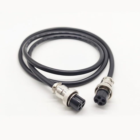 3.28 ft GX16 4 Pin Double Female Head Aviation Cordset, 20AWG Electrical Cable Panel Mount Adapter for Ships
