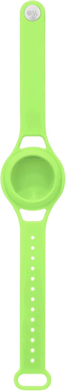 Case-Mate AirTag Bracelet for Kids, Flexible Holder Case with Lightweight Silicone Watch Band - Green