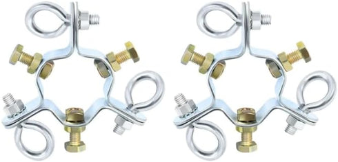 Houoto Adjustable 3 Way Antenna Masts Guy Wire Clamp, Guy Wires Mast Ring,