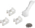 60 Set White Cable Zip Tie Mounts Kit,Wire Cable Clips Organizer Holders Clamps Cable Zip Tie Saddle Type Mounts Base with 8" Cable Ties and Tapping Screw.