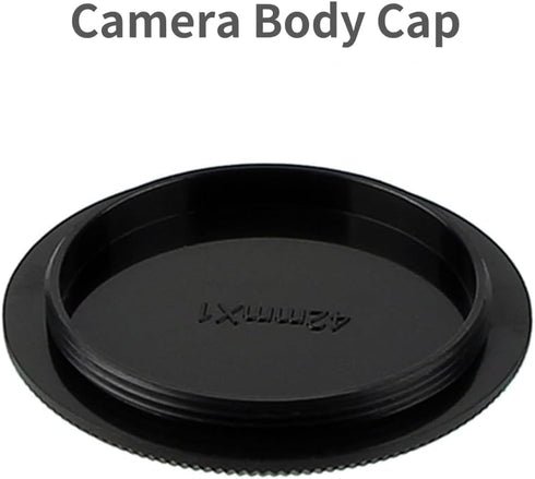 2 Pack Rear Lens Cap and Camera Body Cap Cover Kit for M42 Screw Mount SLR Film Camera and Lens