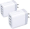 Sicodo USB Wall Charger 4 Ports Cube 2 Pack 4.8Amp Adapter Compatible with iPhone, Samsung Galaxy