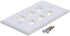 10-Pack 6 Port Keystone Wall Plate, Hexa Gang White Jack Insert for Ethernet, Coax, HDMI WallPlate Cover
