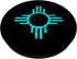 New Mexico Turquoise Distressed Vintage Zia Symbol PopSockets Swappable PopGrip