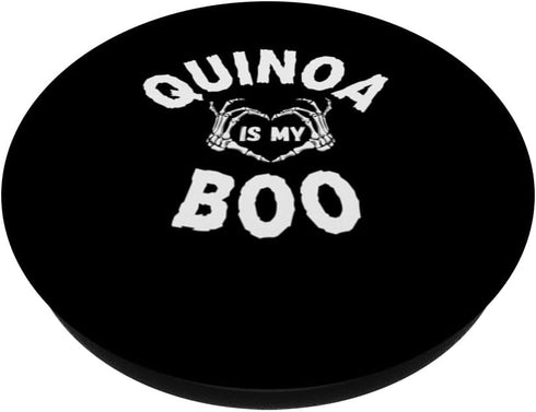 Quinoa Lover United LIM Edition Funny Halloween Skeleton Quote Quinoa Is My Boo PopSockets Adhesive PopGrip
