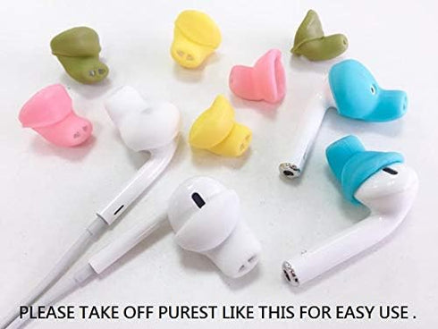 ACOUS Design Purest Earbuds Covers, Anti-Slip Sport Covers Compatible with Apple EarPods and AirPods (Olive Gray)