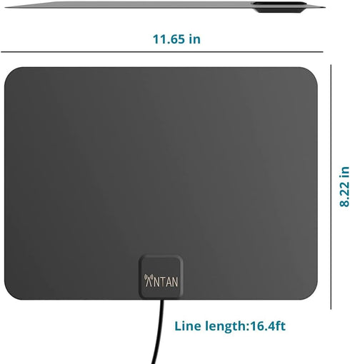 ANTAN 35 45 8K 4K 1080P 16.5ft Indoor Window HDTV Antenna Miles Range Support UHF VHF view HDTV Channels with Longer