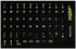 HQRP Yellow Lettering Keyboard Stickers for All Devices