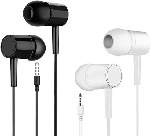 Generic 2 Packs 3.5mm Wired Earbuds with Microphone & Volume Control, Noise Isolating