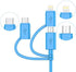 Apple MFI Certified 3-in-1 Cable (6FT) - Lightning, Type C, Micro USB for iPhone, iPad, Samsung Galaxy, Android & more.