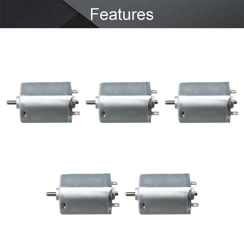 5Pcs 3-12V 9000RPM Fielect DC Motor Electric Motor Micro Motor Mini Motor Round Shaft for RC Boat DIY Airplane Toys