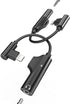 MFI Certified iPhone Adapter Lightning to 3.5mm AUX Jack Audio Dongle 2-in-1 Splitter (2 Pack) for iPhone 7-13 Pro Max.