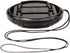 Universal Center Pinch Snap-on Front Lens Cap 40.5mm to 82mm for Canon, Nikon, Sony, Pentax, Olympus, Fuji with String