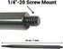 YKI 7 Inches 1/4"-20 Ground Metal Spike Stake for Monopod Selfie Stick, Stainless Steel Spike Stake for Action Camera